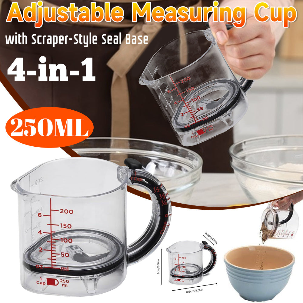 Unlock Precise Measures: 4-in-1 Adjustable Cup