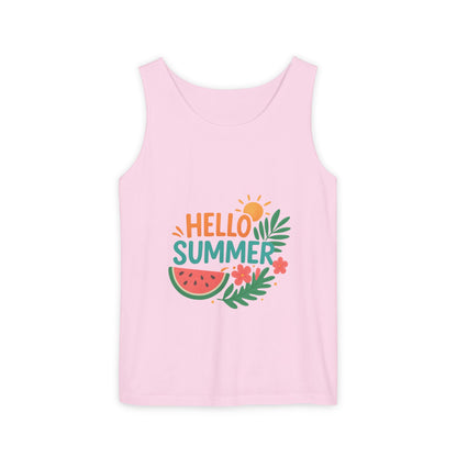 “Street Style: Unisex Summer Tanktop with High-Waisted Jeans”

