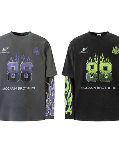 Men’s Number 88 Round Neck Tee Comfortable Stretch Tee