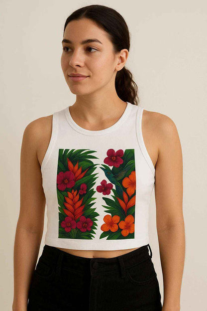Women's Micro Rib Tank – Sleek Fit, High Neck Comfort