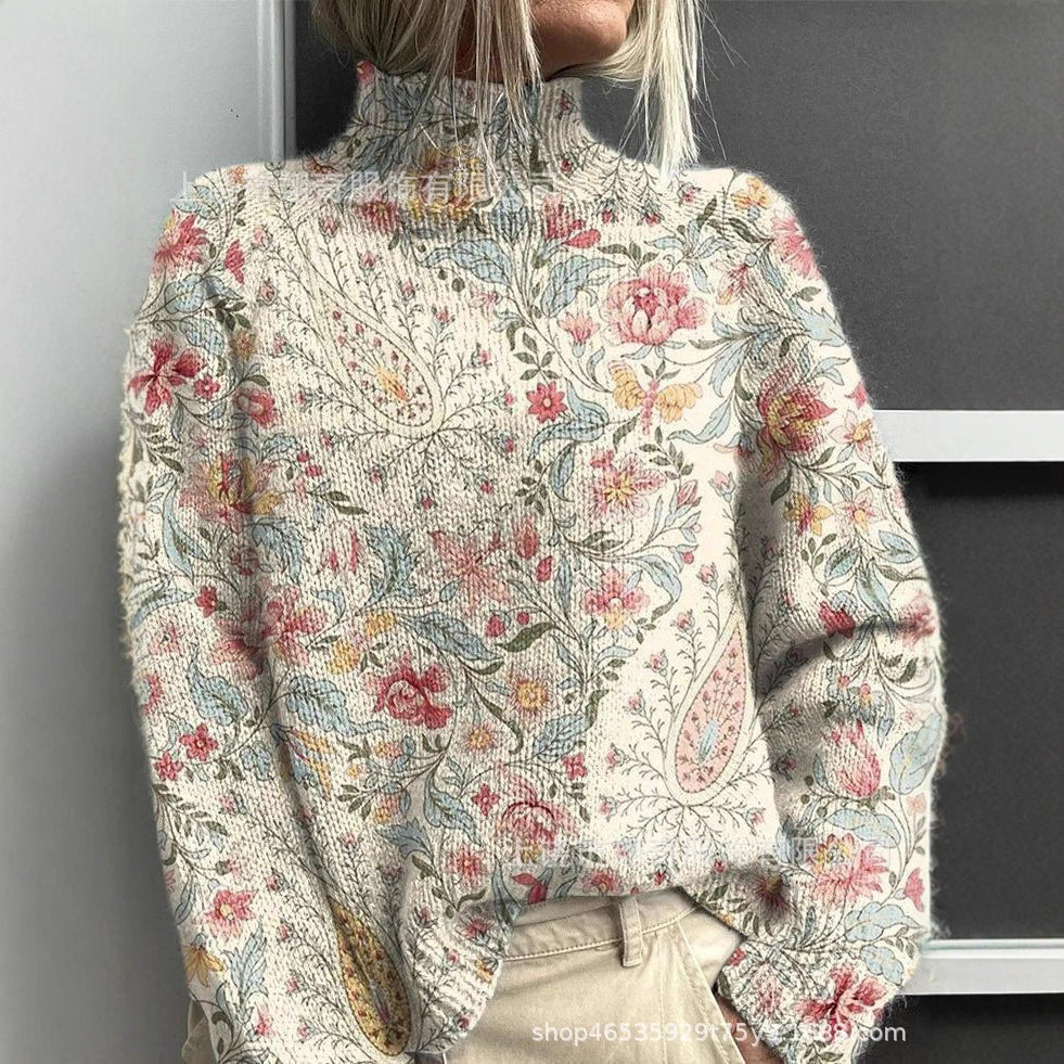 Stylish 3D Printed Pullover Sweater: Sweet Cloak Design with Medium Thickness for Everyday Wear – Women's Loose Fit Essential 