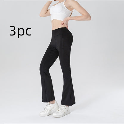 Thin polyester mid waist slimming cropped pants – breathable feel