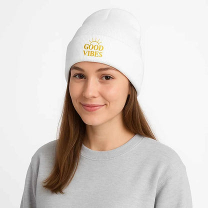 Timeless Cuffed Beanie – Embroidered Winter Gift Hat