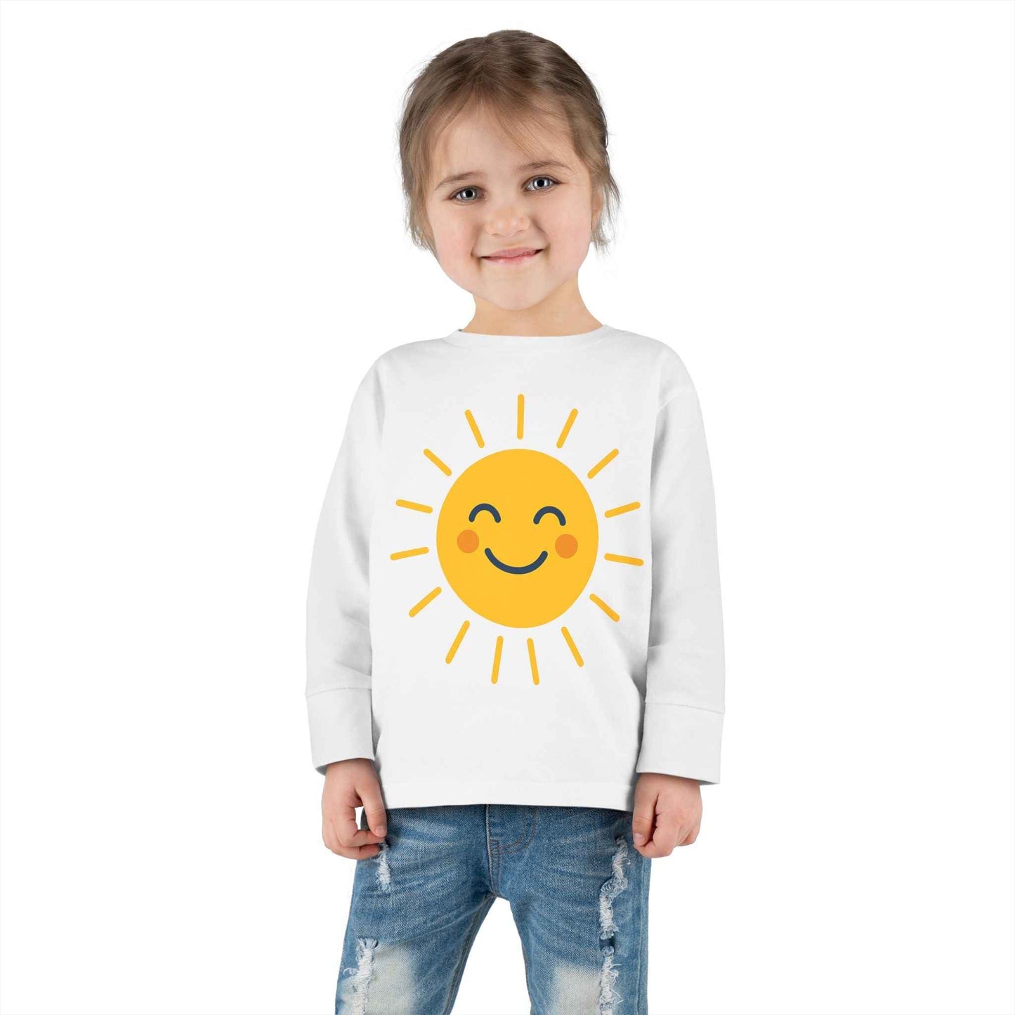 Sunny Smile Soft Sun Graphic Toddler Long-Sleeve Tee