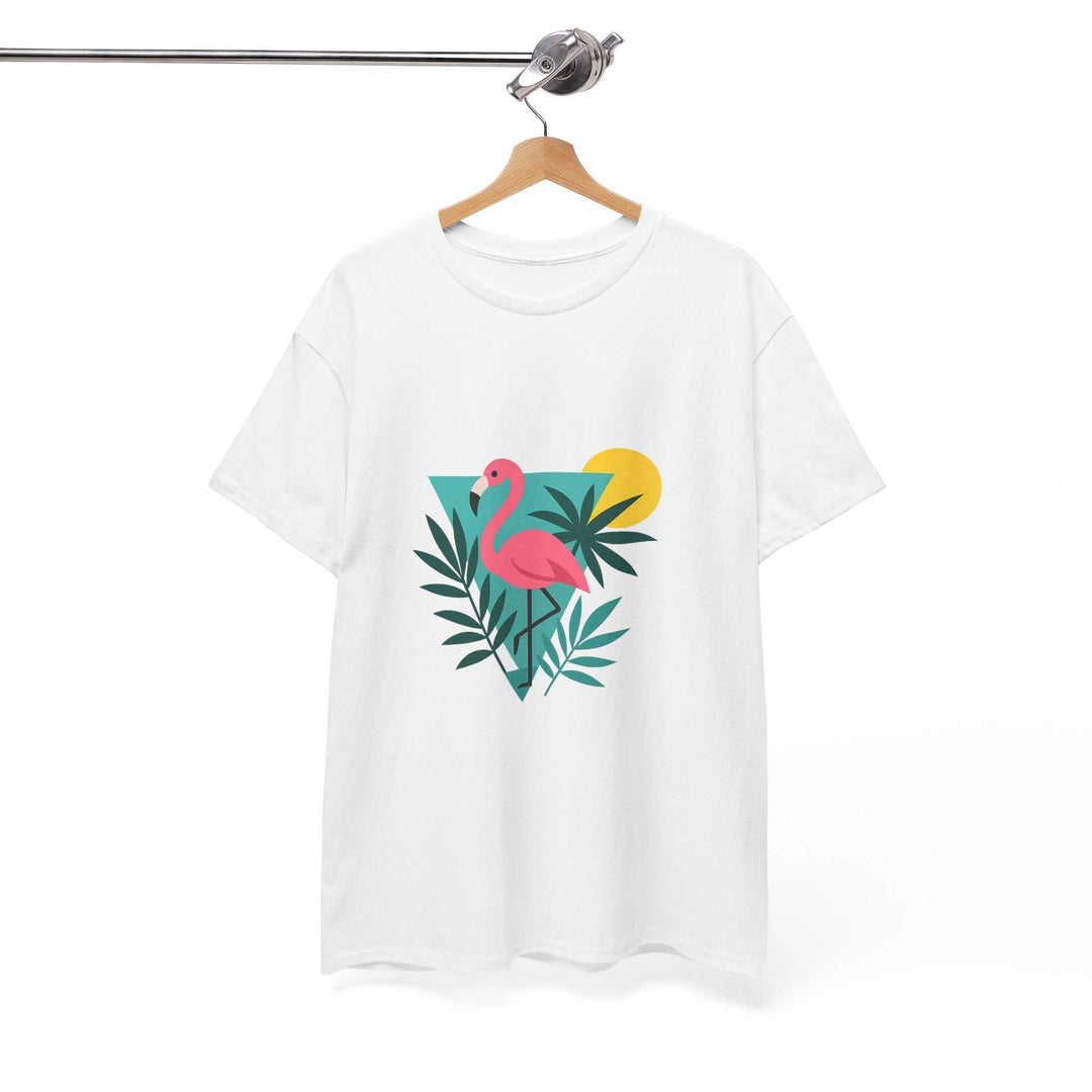 Tropical Flamingo Unisex Heavy Cotton Tee - Www.PrintOne1.com