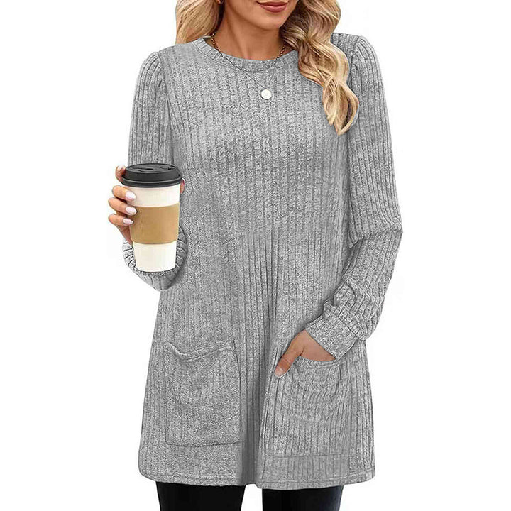 Mid-Length Solid Color Long Shirt for Women - Shop Now