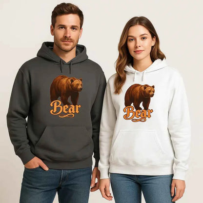 Bear Graphic Unisex Hoodie  - Cozy Outdoor Sweatshirt