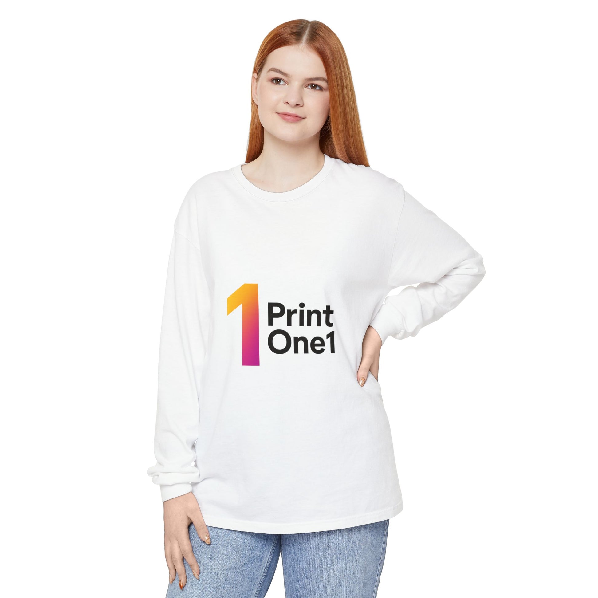 Unisex Cotton Long Sleeve T-Shirt – Layered Street Style

