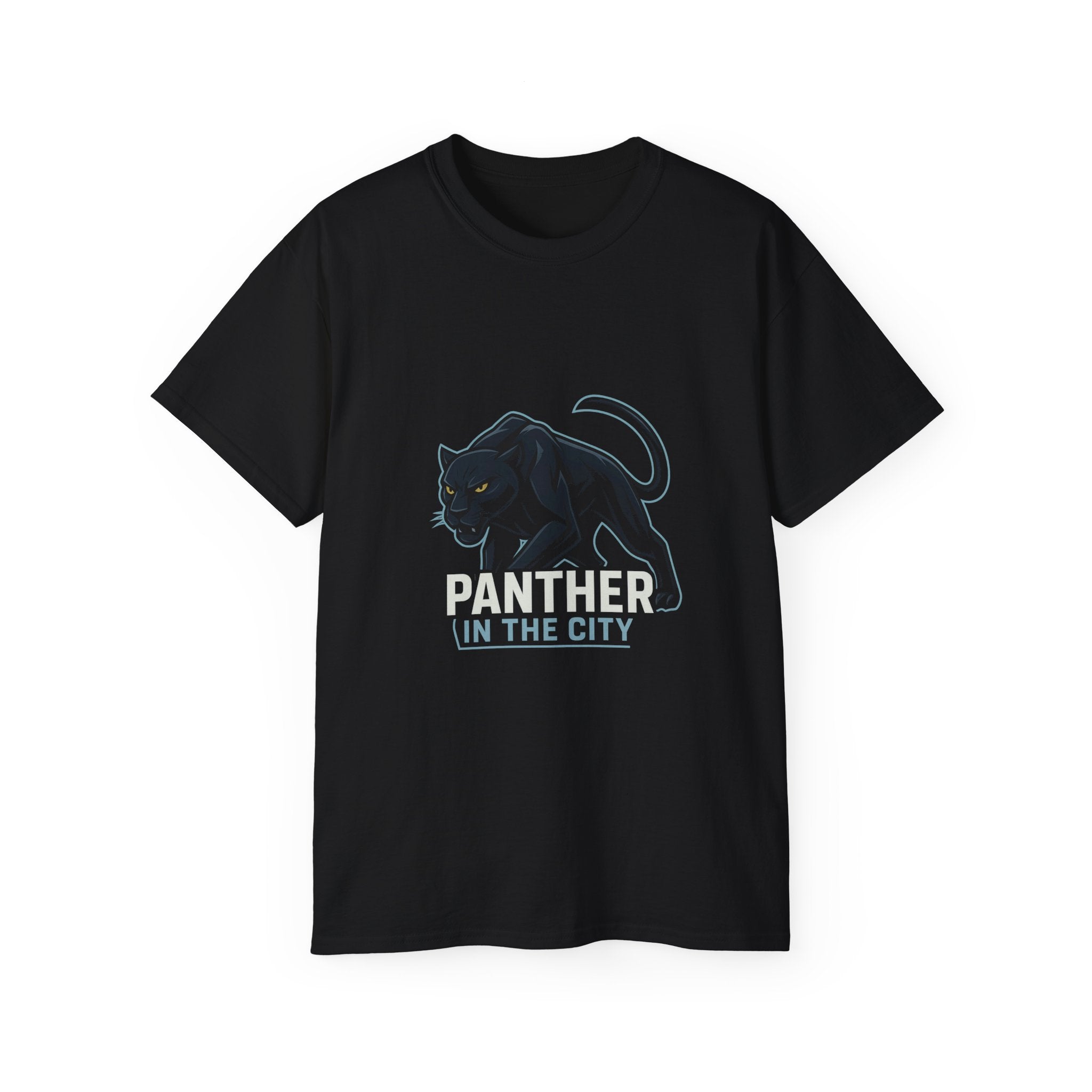 Urban fashion graphic tee with Panther in the City print for bold look

