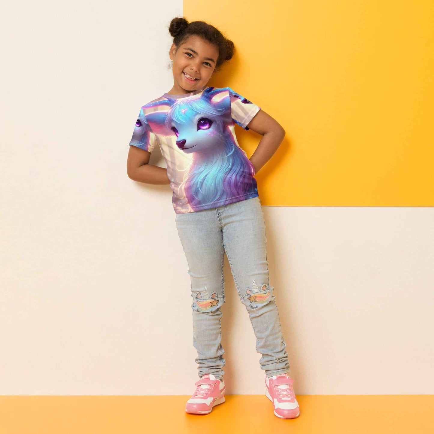 Colorful Kids Crew Neck T-Shirt for Active Days