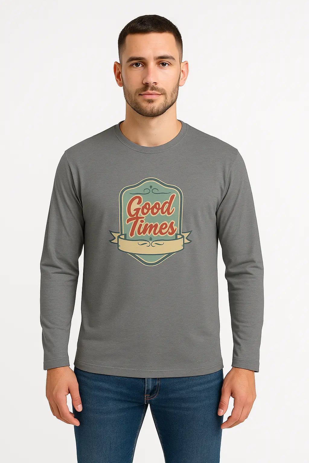 Unisex vintage-style long sleeve t-shirts for casual wear

