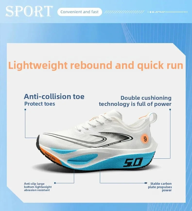 Unstoppable Momentum: 2025 Carbon Plate Running Shoes – Lightweight, Breathable, Elite.