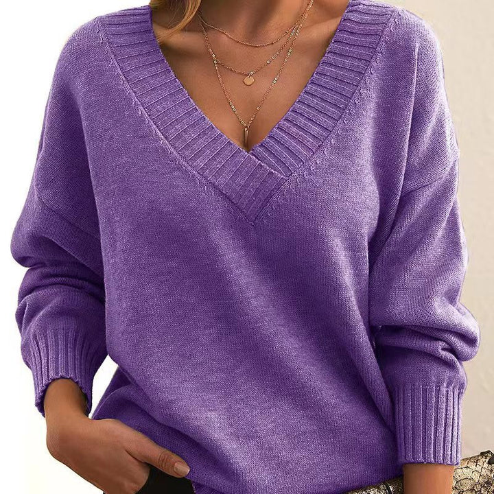V-neck sweater – versatile wardrobe basic in multiple wearable colors