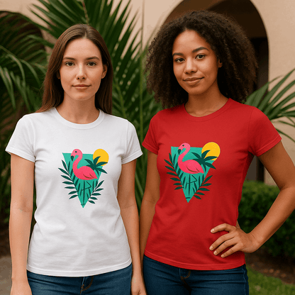 Flamingo Women's Tee – Soft, Stylish & Summer-Ready