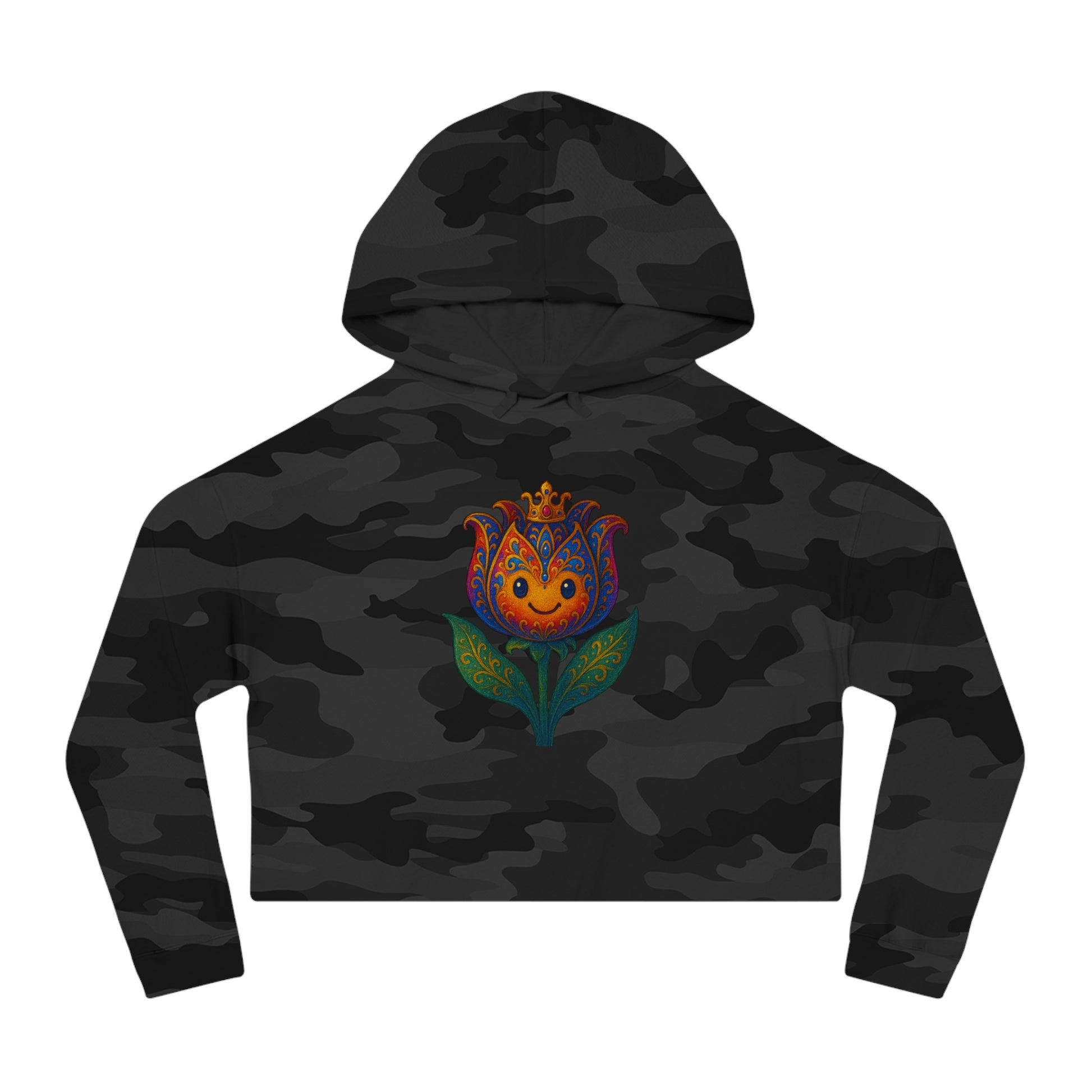“Weekend Get-Together Ready: Floral Cropped Hoodie and Leggings Combo”

