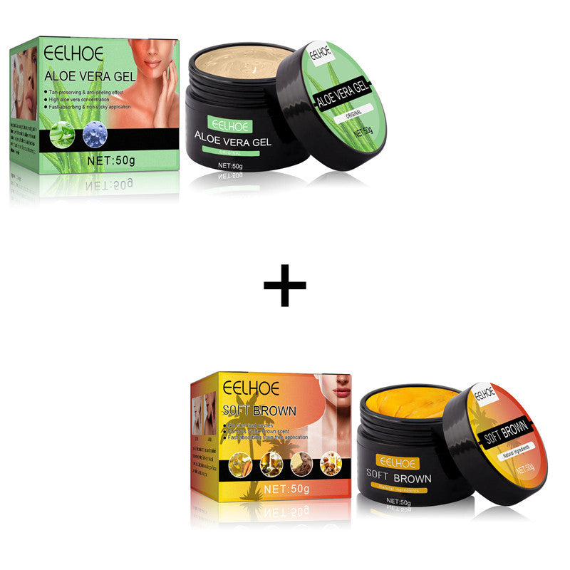 Wheat complexion tanning cream – detail of cream in open container