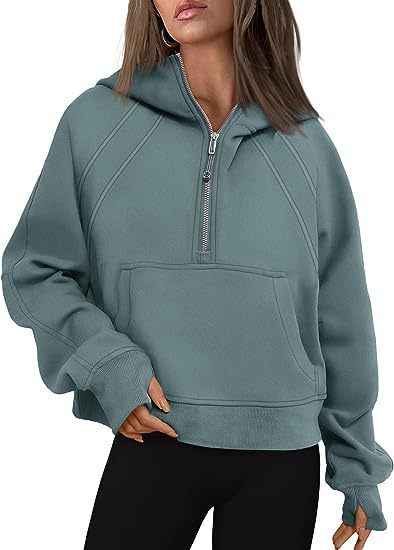 Zipper Hoodie for Women with Pockets – Warm, Loose Fit