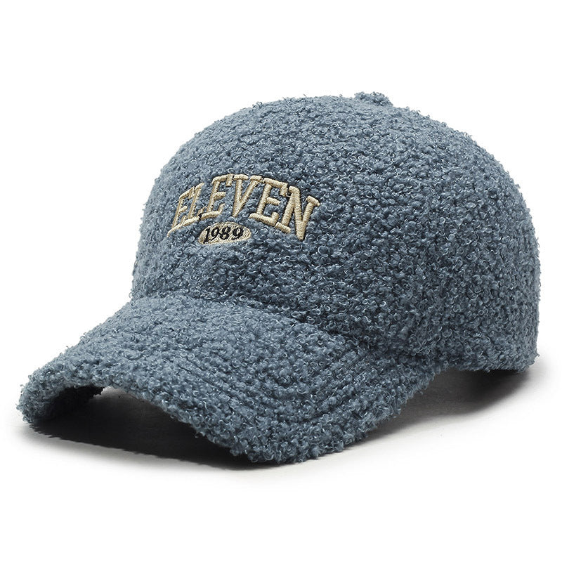Winter lambskin baseball cap – breathable plush for long walks