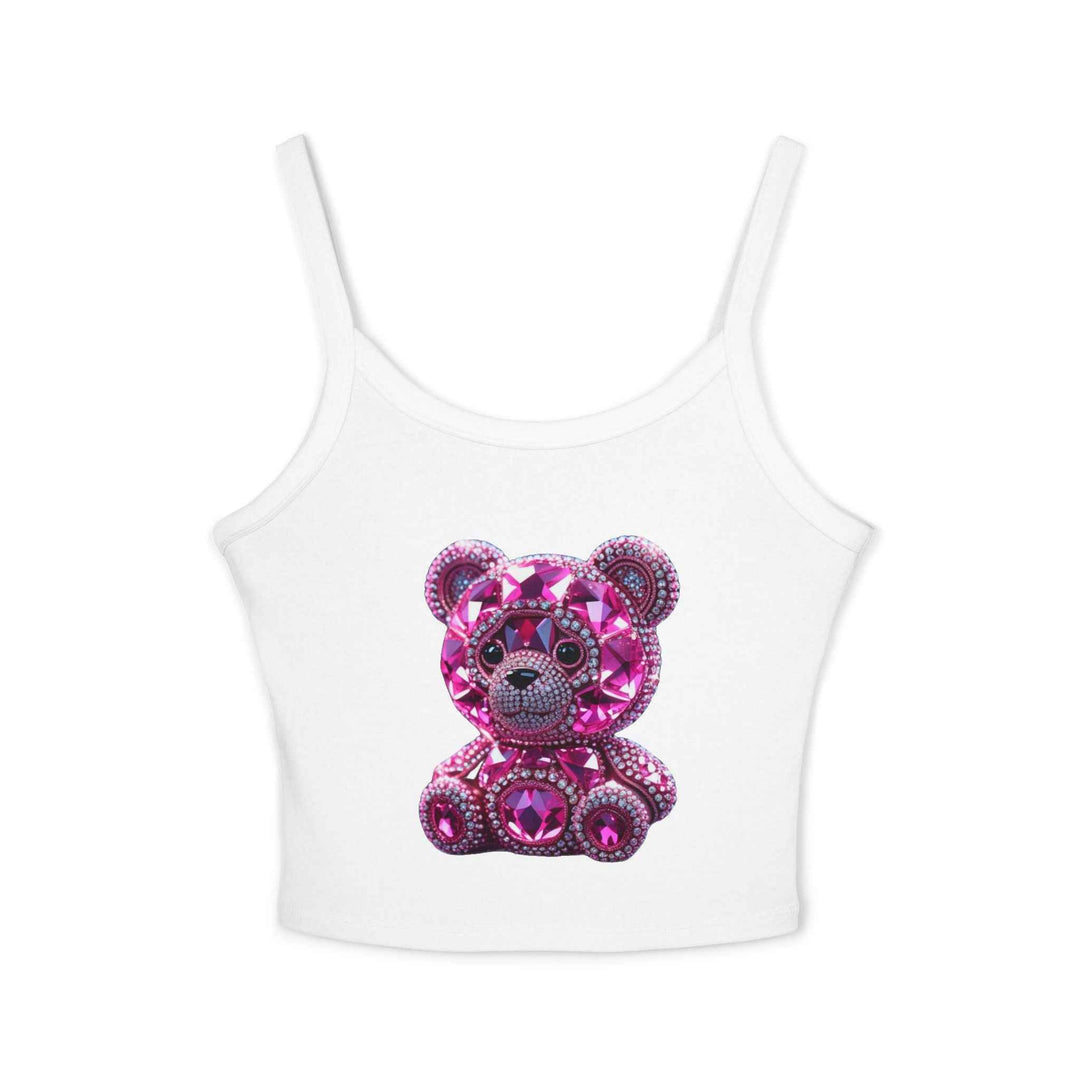 Sparkly Bear Spaghetti Strap Tank – Cute Summer Gift