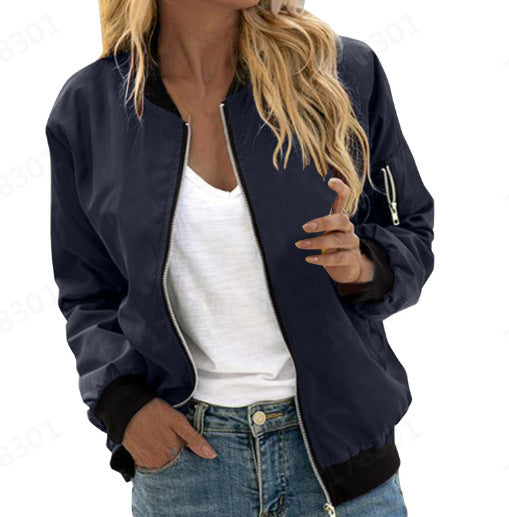 Women’s bomber jacket – vintage baseball silhouette, daily wear