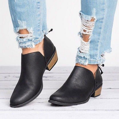 Work-to-weekend outfits with Retro High Heel Ankle Boots