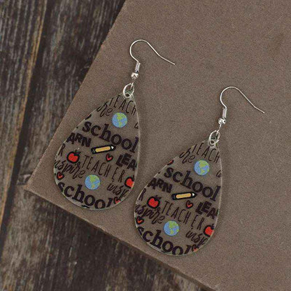 Teardrop Acrylic Letter Earrings - Make a Statement