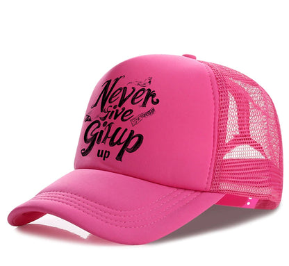 pink motivational baseball cap lightweight summer wear