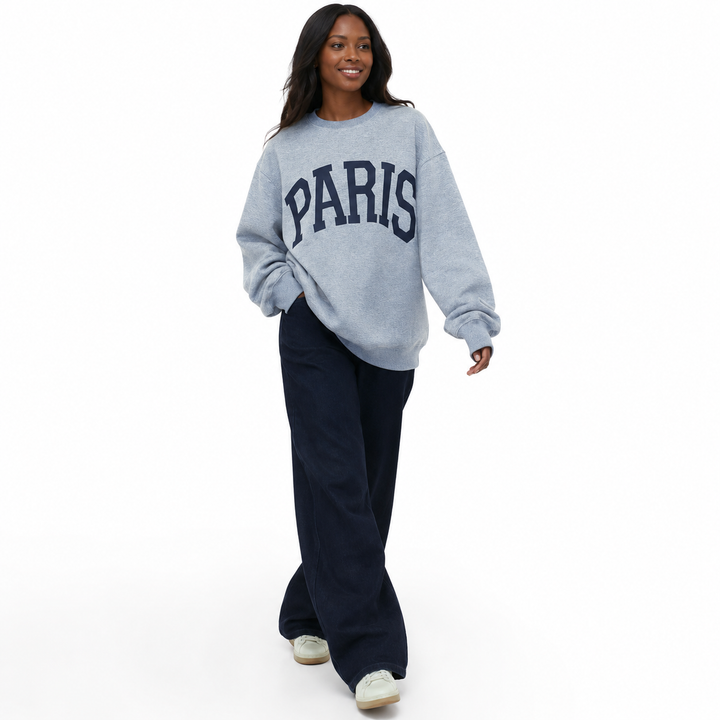 Smooth scuba knit sweatshirt for women with a smooth silhouette, opaque finish, slight stretch and easy machine washable care
