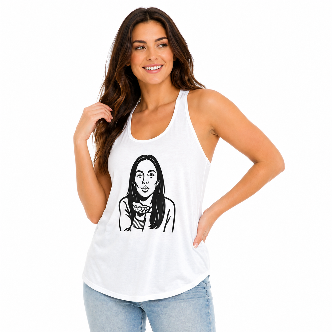 Flowy tank top for women with relaxed fit and soft drape