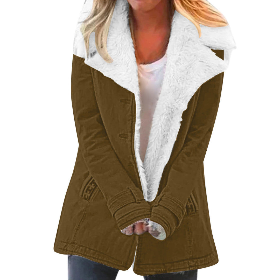 Women Fleece Cotton Padded Jacket - Warm Clean Fit