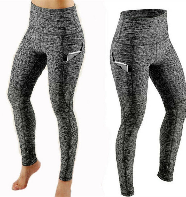 Compression Fitness Leggings Women High Waist Pocket