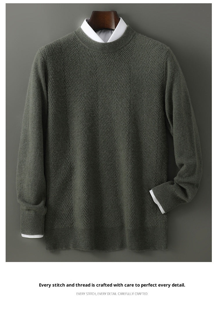 winter sweater men neutral color palette premium knitwear