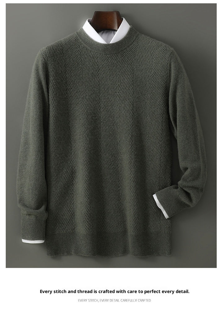 winter sweater men neutral color palette premium knitwear