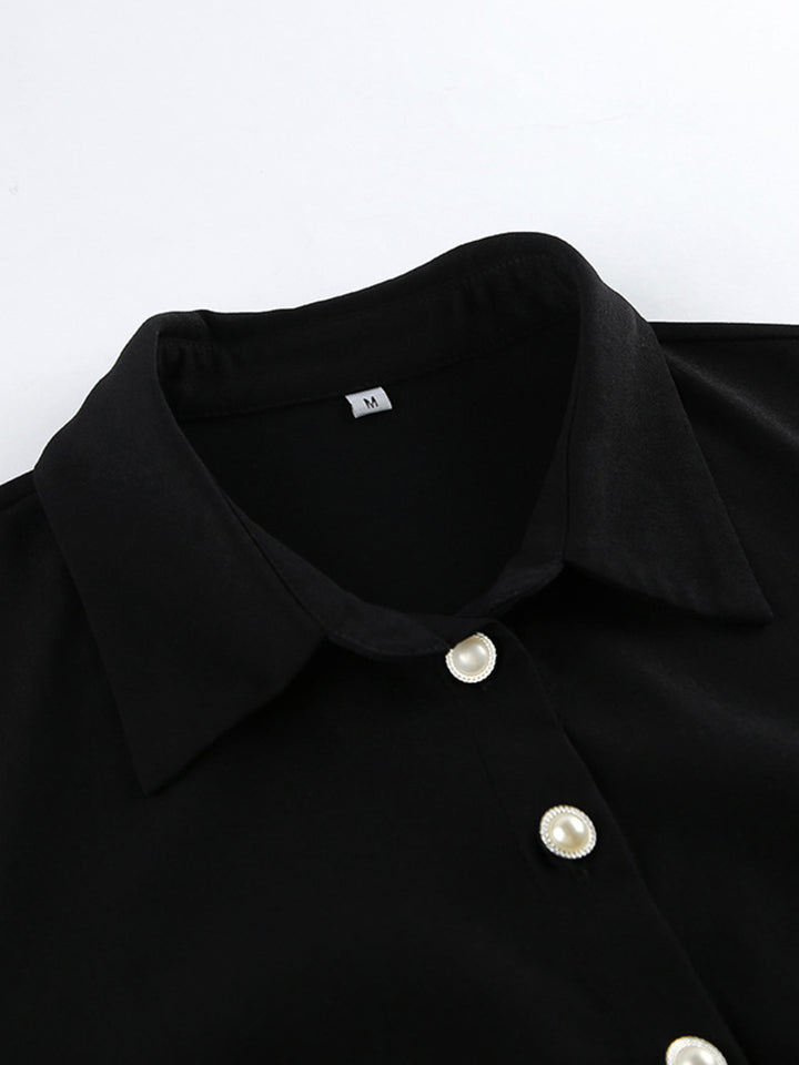 lace detail button front dress refined minimalist wardrobe essential