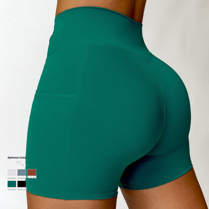 buttery soft workout shorts for women tight yoga fit in neutral tones for lounging, stretching, and warmups
