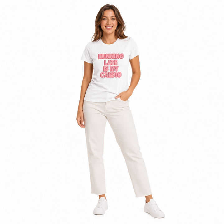 Casual funny fitness tee for women with shoulder tape, smooth ringspun cotton, and easy styling for active days and gifts now