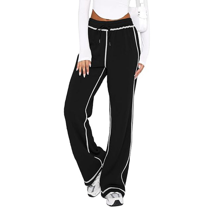 women’s cotton wide leg sweatpants lounge setting relaxed posture