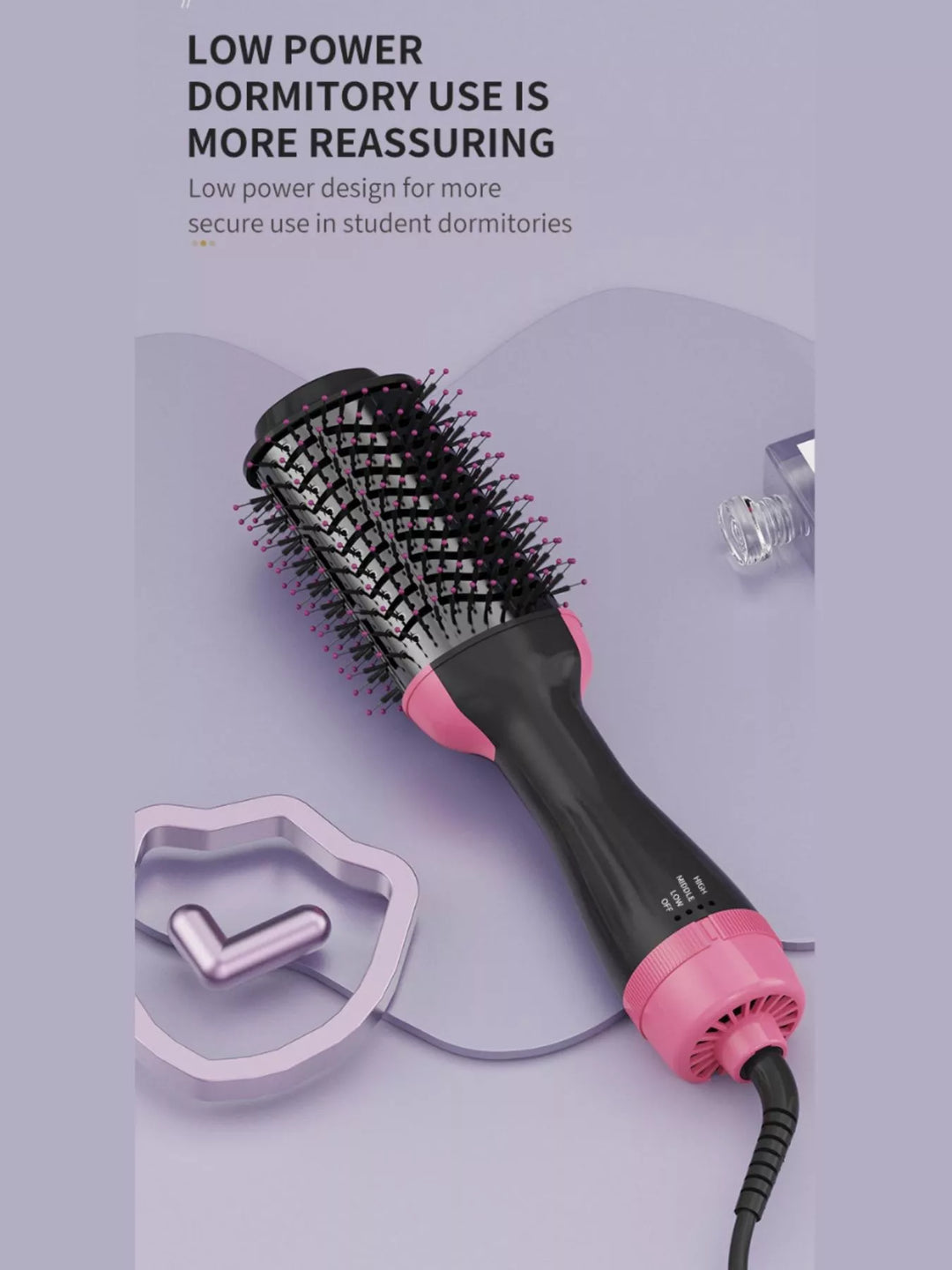 Anti frizz hot air brush for polished morning styling routine