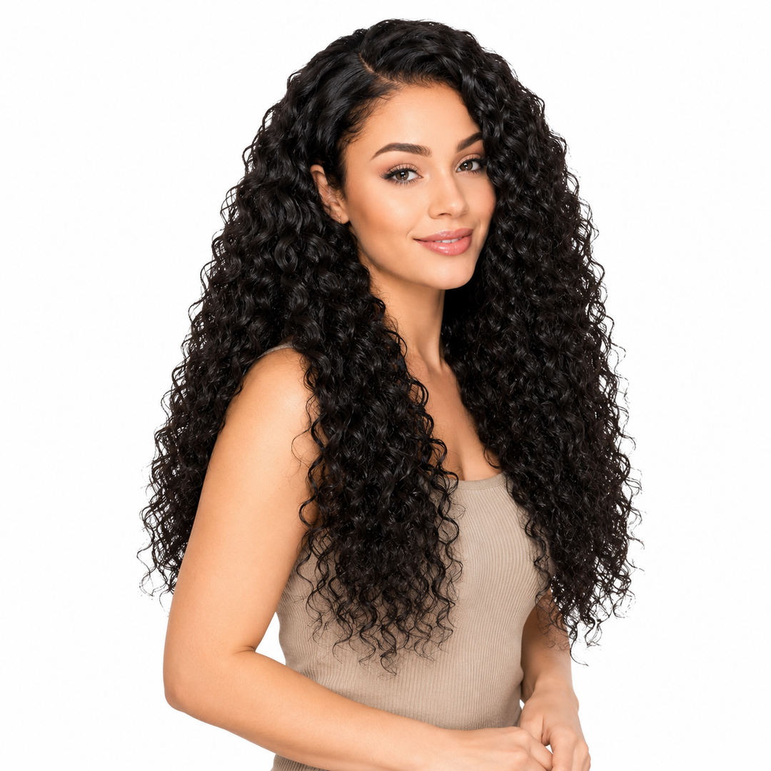 Black Curly Wig Long Natural Volume 65 cm Soft Curls XL