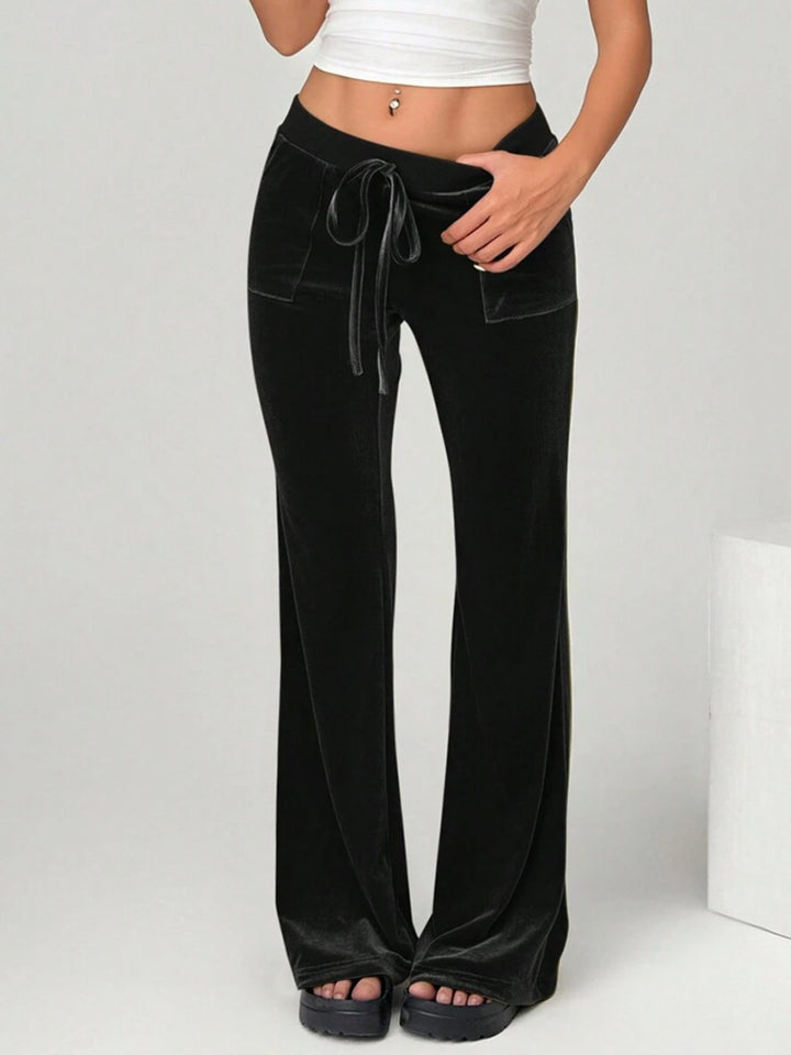velvet flare pants minimalist outfit combination clean urban interior
