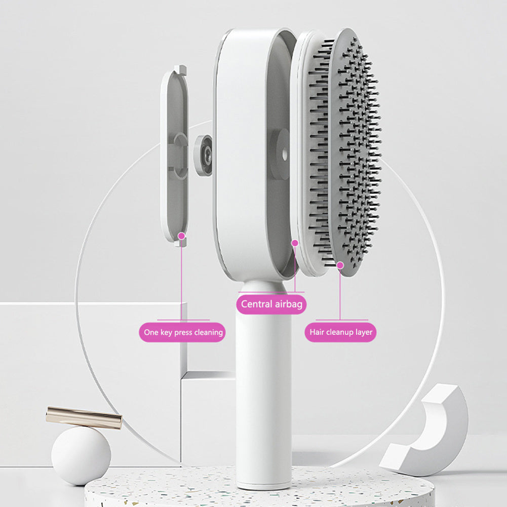 Self Cleaning Hair Brush – Detangle &amp; Shine