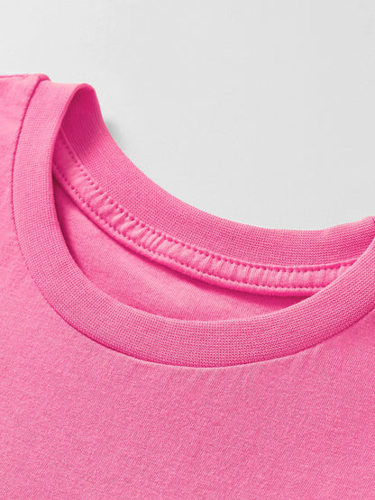 cotton kids t shirt unicorn print durable seams lifestyle wear