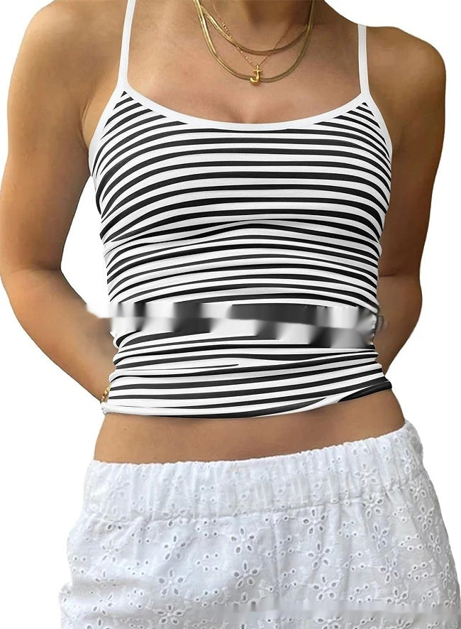trendy horizontal stripe tank five colors swatch