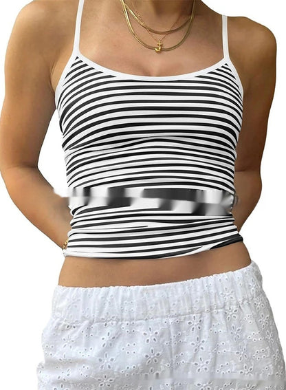 trendy horizontal stripe tank five colors swatch