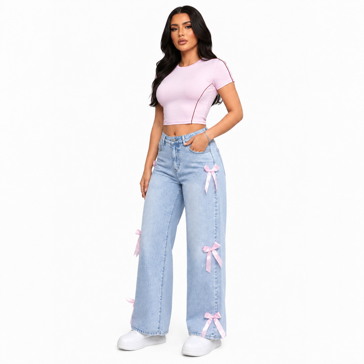 Light blue washed women&