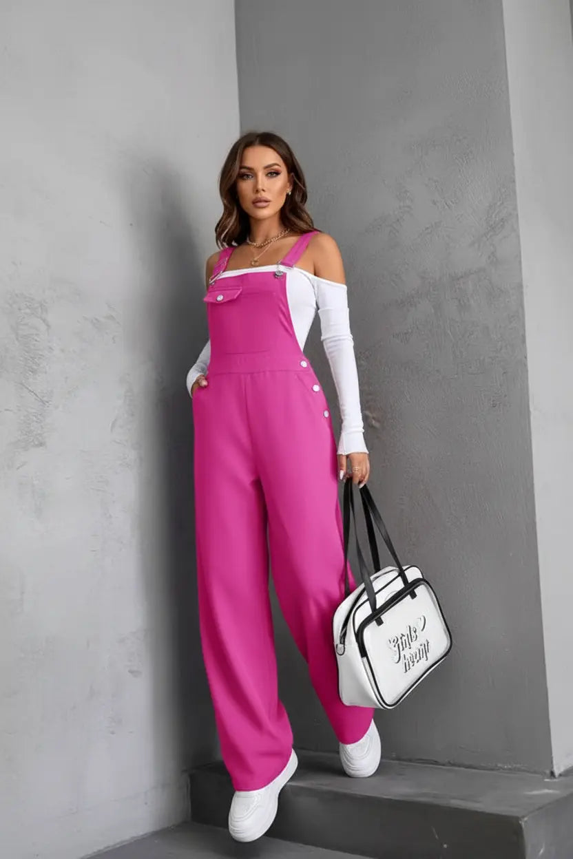 Women's Retro Workwear Suspender Jumpsuit Comfort Daily