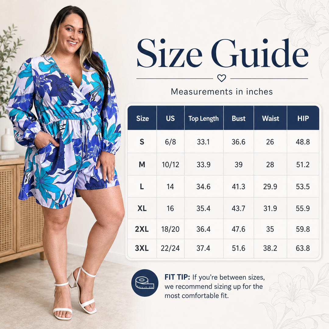 Size guide image for the women&