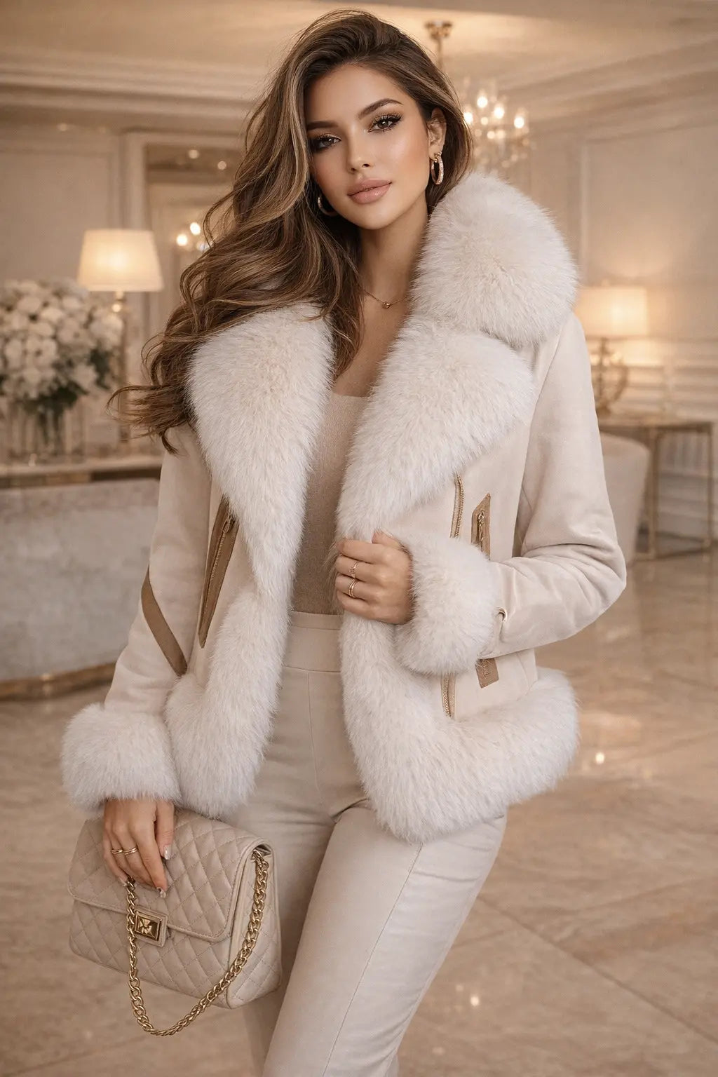Women’s Faux Fur Coat - Autumn Winter Luxury Editions X