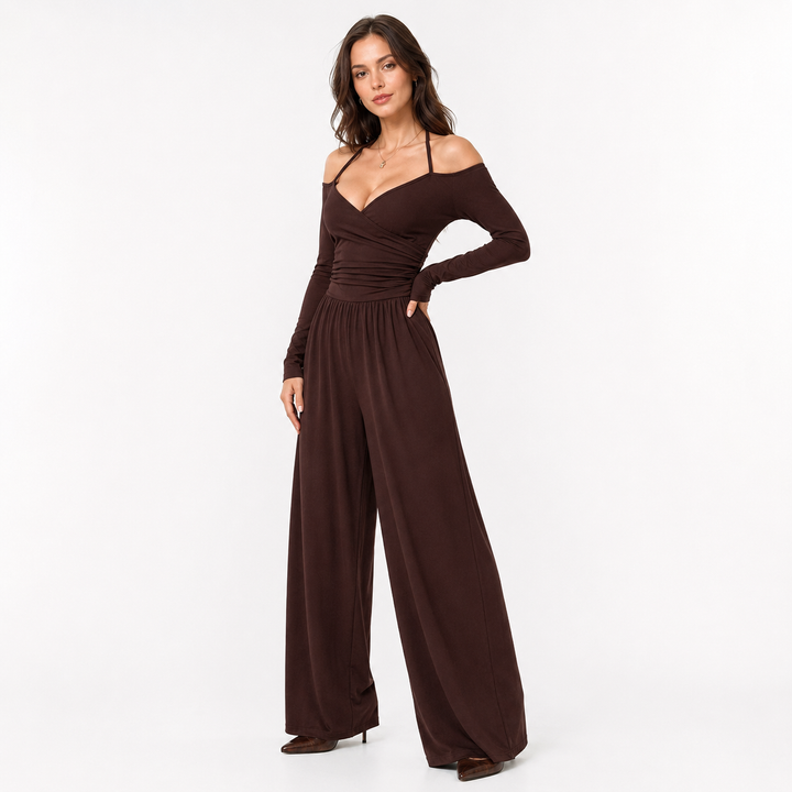 Long Sleeve Jumpsuit | V-Neck Style Edit