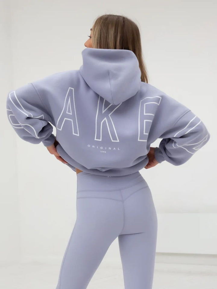 Women Oversized Hoodie Thick Loose Hip Hop Style Street